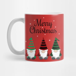 Merry Christmas Gnomes Black Mug